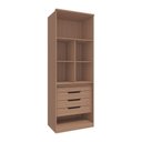 Ver imagem 2 de Guarda Roupas 2 Portas com Colmeia 841mm Setiba Plus Rimo Carvalho/fendi
