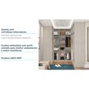 Ver imagem 2 de Guarda Roupa Em U Com 6 Gavetas, 5 Cabideiros Legno Crema