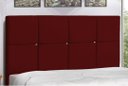 Ver imagem 3 de Cabeceira Estofada Box Casal Encosto para Cama Civic 144x126 Marsala