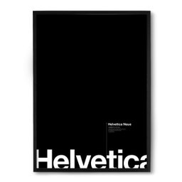 Quadro Decorativo 33x43cm Nerderia e Lojaria helvetica preto preto - 1