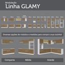 Ver mais imagens de Porta-geladeira 103 Cm 1 Porta Basculante Branco/rustic Glamy Madesa