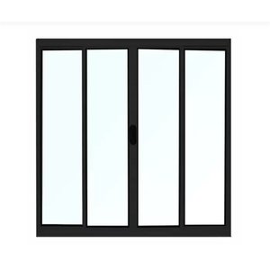 Vitro 4 Folhas 1,20 X 2,00 Alumínio Preto