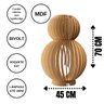 Abajur Grande de Chão DOUBLE -:MDF CRU - 3