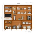 Ver imagem 2 de Kit Armário Cozinha Completa Pilar 11 Portas 1 Gaveta Freijo Ripado Off White Poliman