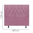 Ver imagem 3 de Cabeceira Estofada Cama Box Queen 160cm Istambul Corino Rosa Bebe- Mabe Magazine