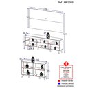 Ver imagem 4 de Conjunto Sala de Estar Rack + Painel TV 65" e Aparador Retrô Sofia Multimóveis Preto/Branco