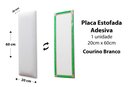 Ver imagem 2 de Placa Cabeceira Modulada Adesiva Estofada 20cm x 60cm Unidade - Courino Branco