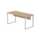 Ver imagem 5 de Escrivaninha Mesa Escritório X 150cm Industrial Noce Naturalle e Cinza Marrom/Marromle