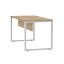 Ver imagem 6 de Escrivaninha Mesa Escritório X 150cm Industrial Noce Naturalle e Cinza Marrom/Marromle