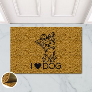 Tapete Capacho Love Dog Yorkshire Amo Cachorro 60x40 York