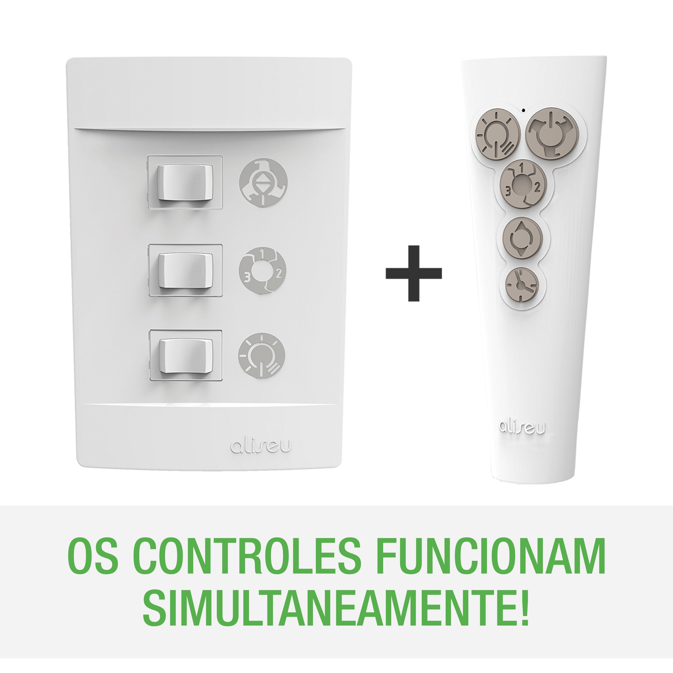 Ventilador de Teto Aliseu Vime Mogno Plus com Pás de Madeira com Controle Remoto e Parede 127v - 3