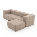 Ver imagem 3 de Sofá Modular 3 Lugares com Puff para Pés Kappesberg Boucle Capuccino