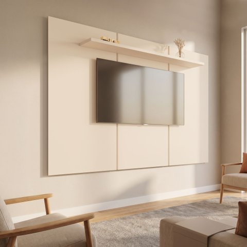 Painel de TV Ibiza 100% MDF Móveis Home | até 55" | Suspenso