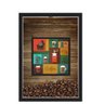 QUADRO DUPLO CAIXA 33X43 PORTA GRÃOS DE CAFE Nerderia e Lojaria graos cafe maquinas preto - 1