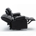 Ver imagem 5 de Poltrona Reclinável Manual de Cinema Hollywood 2 Lugares Baú/massagem/aquecimento Pu Preto G31 - Gra