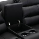 Ver mais imagens de Poltrona Reclinável Manual de Cinema Hollywood 2 Lugares Baú/massagem/aquecimento Pu Preto G31 - Gra