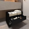Gabinete para Banheiro com Rodinhas Preto com Cobre 60cm com Gaveta Multiuso Pequeno - 6