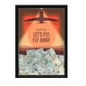 Quadro Caixa COFRE 33x43 cm (Com Led) Lojaria e Nerderia. viagens fly away preto - 1