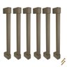 6 Puxador Plástico Abs Bronze Modelo Alça 192mm entre Furos - 1
