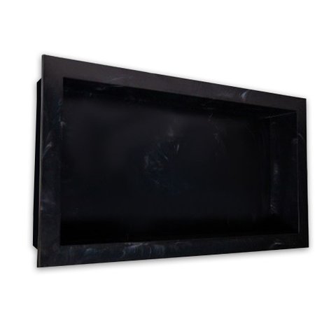Nicho para Banheiro e Cozinha Parede Embutir 30x60 Mesclado Preto Nero