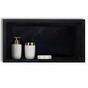 Ver imagem 4 de Nicho para Banheiro e Cozinha Parede Embutir 30x60 Mesclado Preto Nero