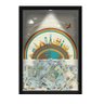 Quadro Caixa COFRE 33x43 cm (Com Led) Lojaria e Nerderia. viagens earth preto - 1