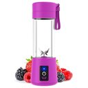 Ver imagem 1 de Mini Mixer Juice 320Ml Usb 6 Lâminas Roxo