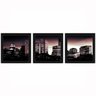 Quadro 23x23 (3 und.) Nerderia Lojaria Cidade Noturna preto - 1