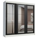 Ver imagem 2 de Guarda-roupa Casal Madesa Kansas 3 Portas de Correr de Espelho 3 Gavetas