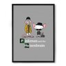 Quadro Decorativo 23x33cm Nerderia e Lojaria pink cerebro breaking bad preto - 1
