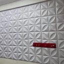 Ver imagem 3 de Kit 40 Placas PVC 3d Revestimento De Parede Decorativa 25 cm