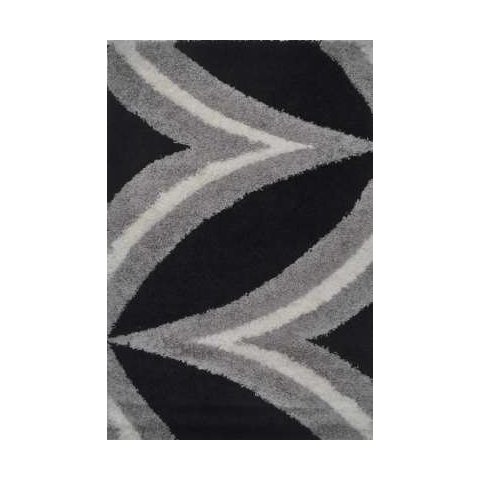 Tapete Shaggy Drawn 100x140 Ss304 Black Silver