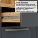 Ver mais imagens de Cozinha Compacta Modulada 4 Peças 11 Portas com Vidro e Tampo 266cm 100% MDF Itália Espresso Móveis Cinza/Amêndoa/Chumbo
