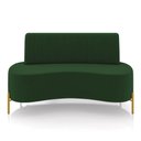 Ver imagem 5 de Sofá 2 Lugares Living 135cm Pé Ferro Dourado Maraú Veludo Verde K01 - D'Rossi