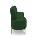 Ver imagem 6 de Sofá 2 Lugares Living 135cm Pé Ferro Dourado Maraú Veludo Verde K01 - D'Rossi