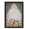 Quadro Caixa Porta Conchas 33x43 cm (Com Led) Lojaria e Nerderia. conchas areia preto - 1