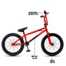 Bicicleta Aro 20 BMX Peças Aço Hi-Ten U-Brake Rotor Evolution P03 Vermelho - D'Rossi DRossi - 5