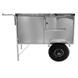 Carrinho de Churrasco Grego Inox com Toldo Rodas Pneumáticas Cefaz - 2