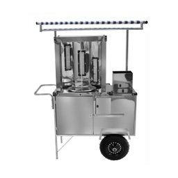 Carrinho de Churrasco Grego Inox com Toldo Rodas Pneumáticas Cefaz - 1