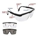 Ver imagem 2 de Kit10 Oculos de Segurança Lente Cinza e Transparente Ferreira Moldes