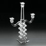 Candelabro de Cristal 3 Braços Degradê 33,5cmx12cmx53cm Rojemac - 1