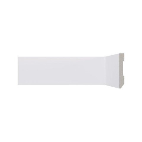 Rodapé 698 Essence Branco Liso 07cm Santa Luzia - 2,40m