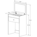 Ver imagem 5 de Penteadeira Olivia 3 Gavetas Banqueta Embutida com Rodizios Nature/off White