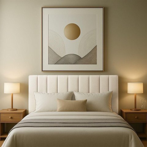 Cabeceria Estofada Casal 1,40m Milano Boucle - Pallazio Cor Cinza