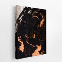 Ver imagem 2 de Tons de Laranja Preto Abstrato Tinta Quadro Canvas 100x70cm