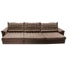 Sofá Retrátil e Reclinável 4,15m Molas Ensacadas Cama inBox Big Space com Bordado 3D Velusoft - 5