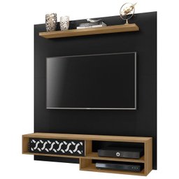 Painel Suspenso 1.2 para TV até 50 Polegadas Sala de Estar Yoko Preto/Freijó - Gran Belo - 1