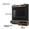 Painel Suspenso 1.2 para TV até 50 Polegadas Sala de Estar Yoko Preto/Freijó - Gran Belo - 3
