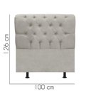Ver imagem 2 de Cabeceira Estofada Solteiro 100cm Paris Linho Bege - D a Decor