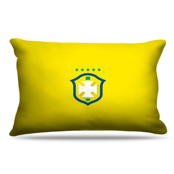 Fronha Para Travesseiros Nerderia e Lojaria brasil futebol colorido - 1